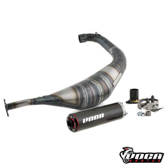 Uitlaat Voca Racing Carbon 70/80cc Derbi