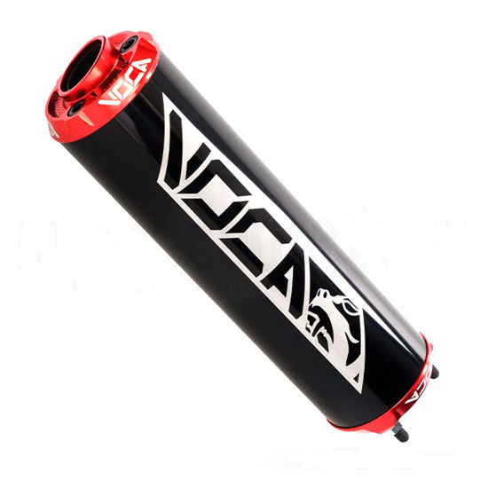 Einddemper Voca Racing Alu CNC Zwart/Rood