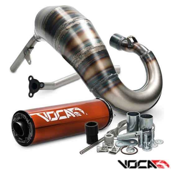 Voca Rookie Cross 50/70cc Uitlaat Beta RR Euro5 – Met rode Voca einddemper