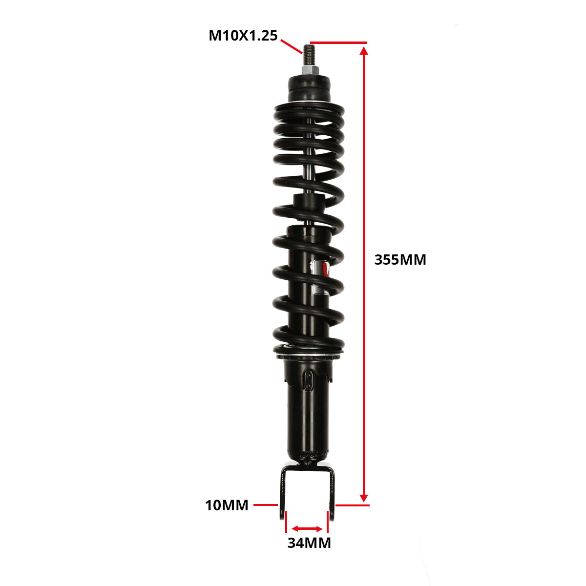 YSS Pro-X Serie Schokbreker 310mm Verstelbaar Zwart 2T/4T Gilera Runner / Piaggio Zip