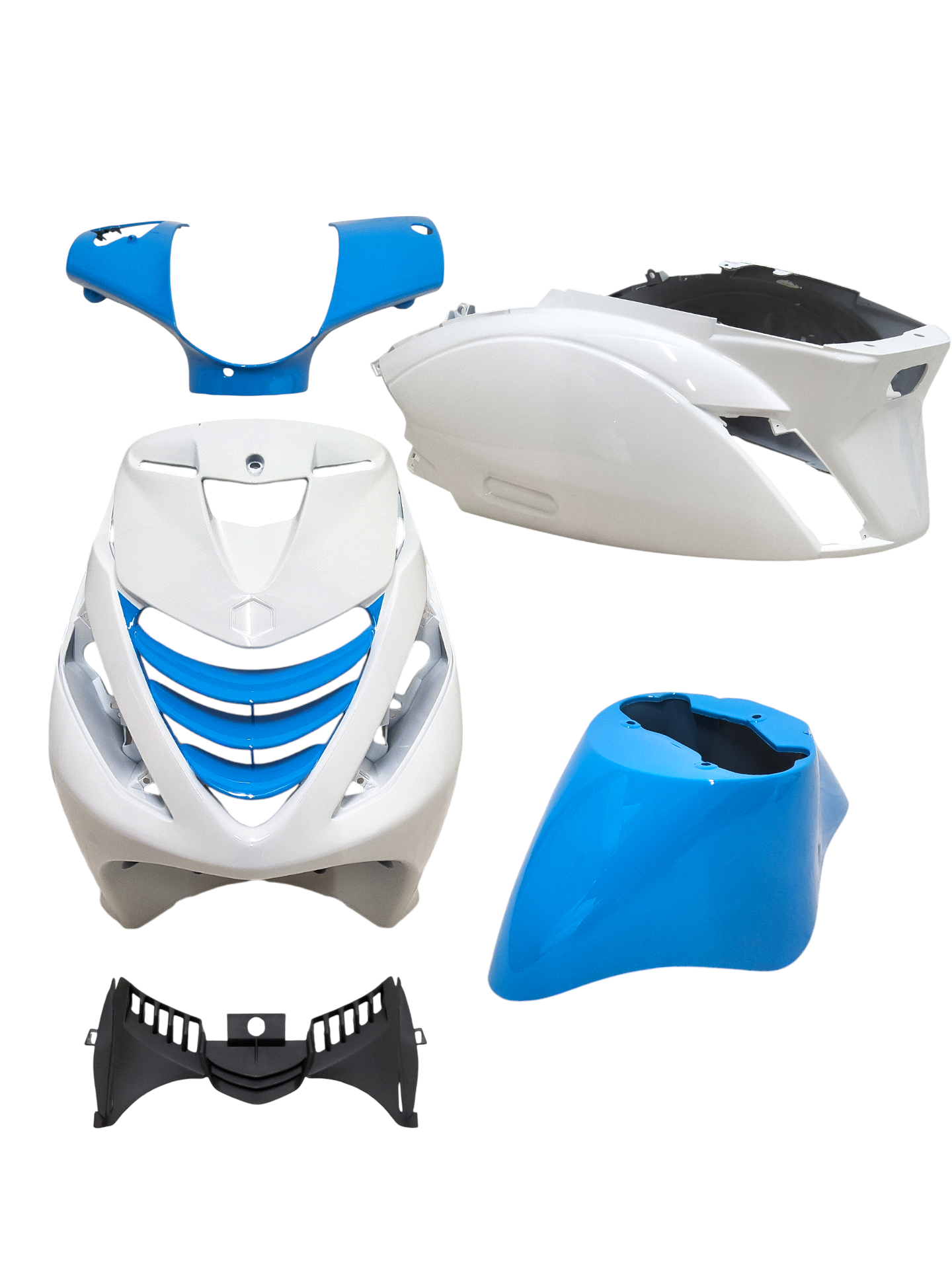 Kappenset DMP SP EVO-1 Racing Blauw/Wit 5-delig Piaggio Zip 100 / 125 / Zip 2000