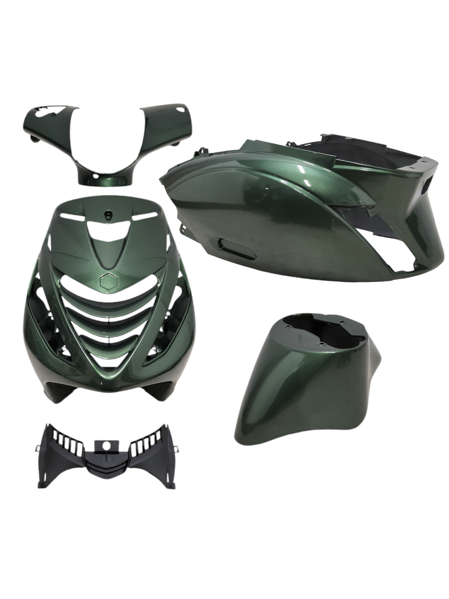 Kappenset DMP SP EVO-1 Hunter Groen 5-delig Piaggio Zip 100 / 125 / Zip 2000