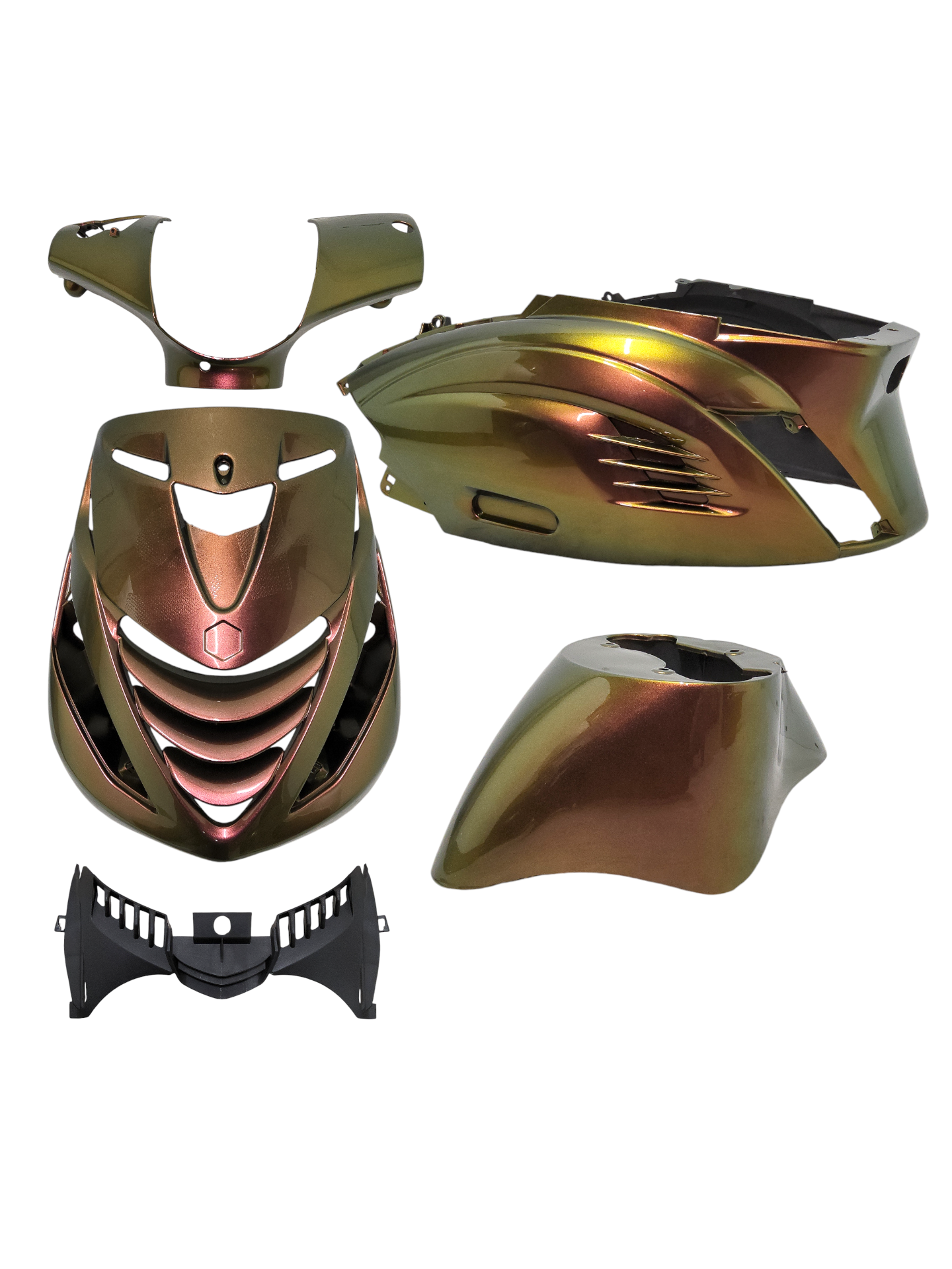 Kappenset DMP SP RS-1 Air Chesnut Brons/Bruin 5-delig Piaggio Zip 100 / 125 / Zip 2000 Prijsadvies