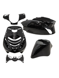 Kappenset DMP SP EVO-1 Zwart Metallic 5-delig Piaggio Zip 100 / 125 / Zip 2000