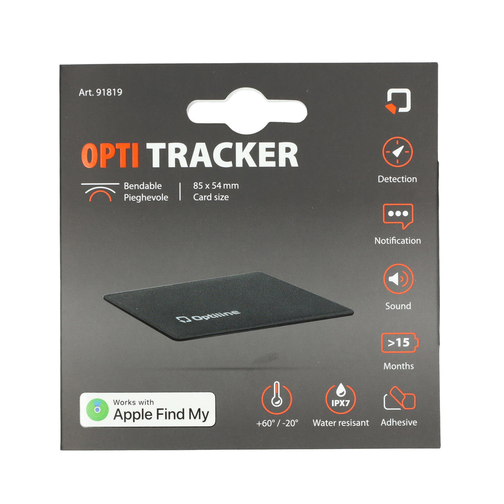 GPS Volgsysteem Optiline Tracker Flex zelfklevend 85x54x3mm zwart