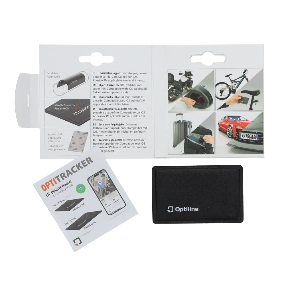 GPS Volgsysteem Optiline Tracker Flex zelfklevend 85x54x3mm zwart