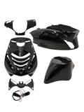 Power1 SP Kappenset 6-delig Glans Zwart + LED Piaggio Zip 100 / 125 / Zip 2000
