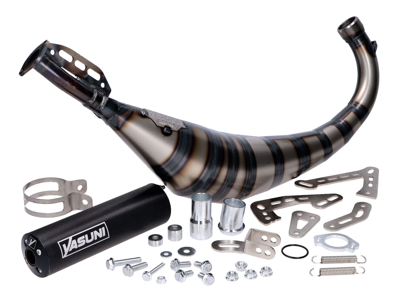 Yasuni R3 Carrera 50/70 Zwart Uitlaat Beta RR50 / Derbi / Minarelli AM6