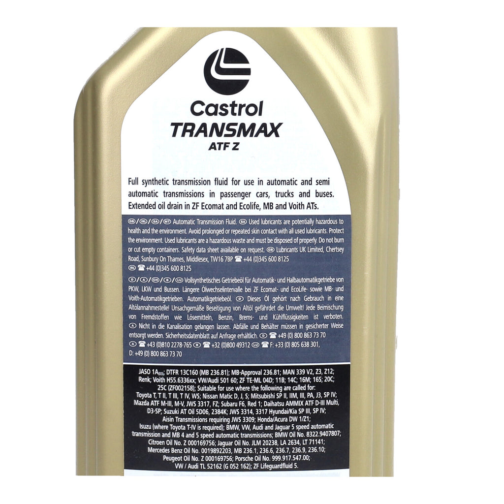Castrol Transmax Z ATF Transmissie Olie 1 Liter