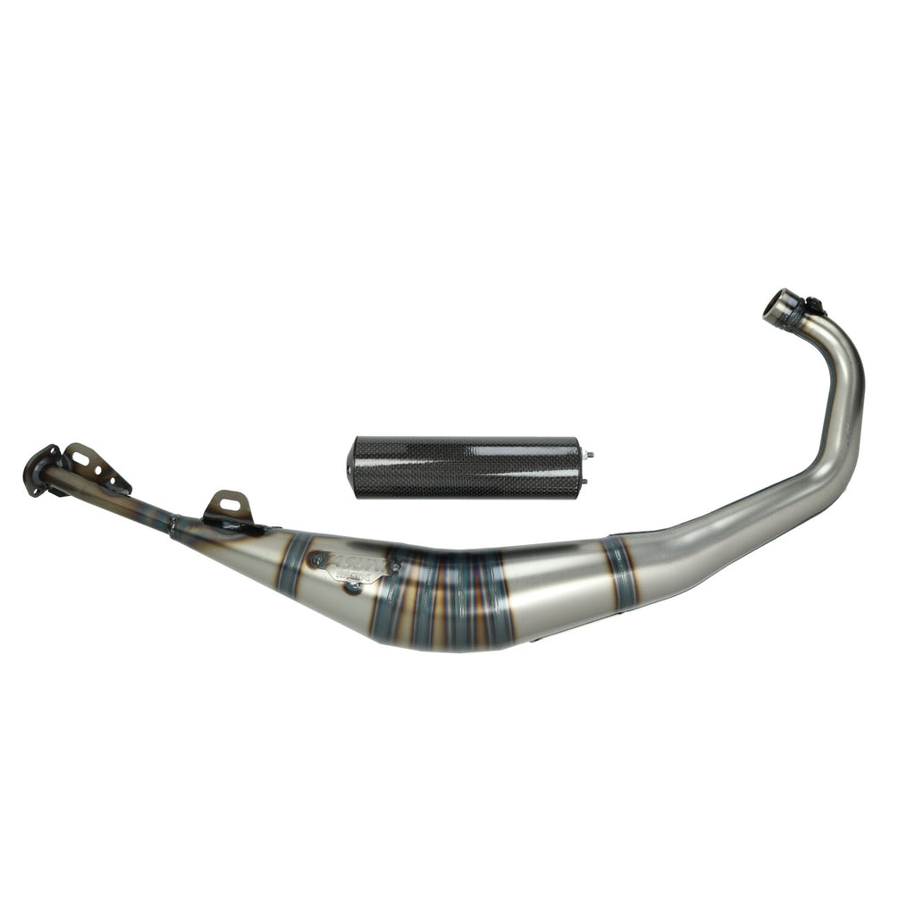 Uitlaat yasuni R1 onderlangs carbon minarelli am6, beta rr50