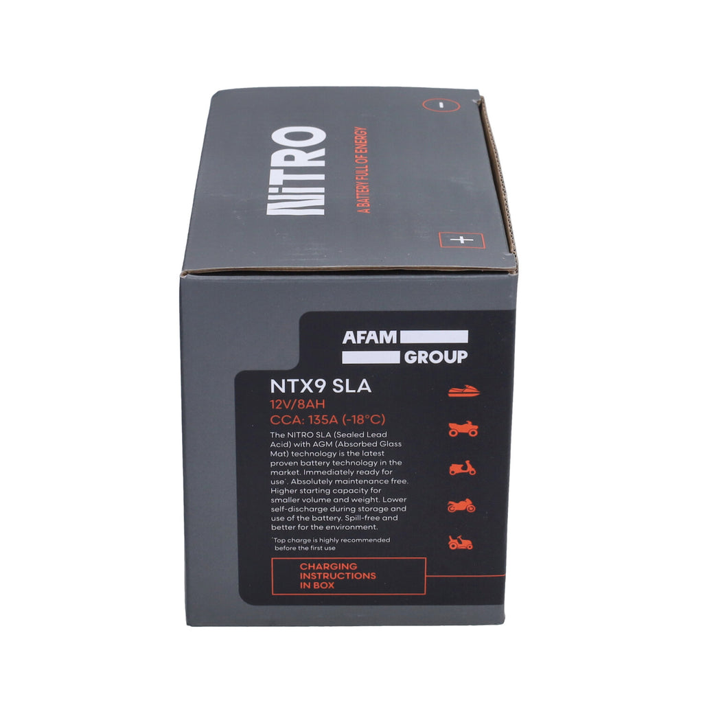 Nitro Accu NTX9-BS / YTX9-BS SLA Gel Euro 2 Piaggio Zip 4T / Liberty / Centro / Kymco Agility / Super 8