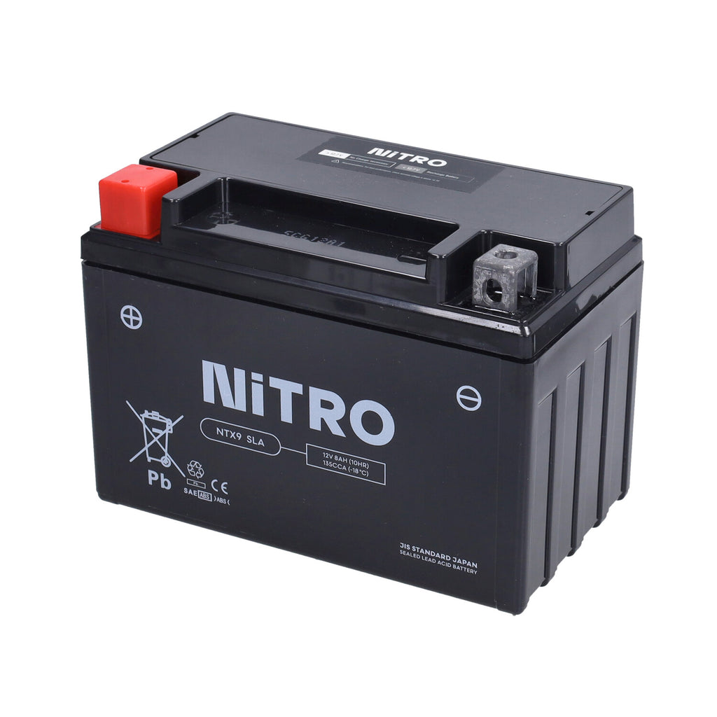 Nitro Accu NTX9-BS / YTX9-BS SLA Gel Euro 2 Piaggio Zip 4T / Liberty / Centro / Kymco Agility / Super 8