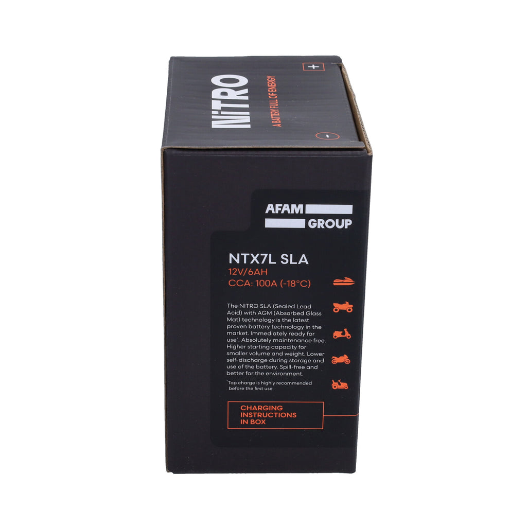 Nitro Accu NTX7L-BS / YTX7L-BS SLA Gel Euro 4/5 Piaggio Liberty I-Get / Primavera / Sprint / Zip 4T