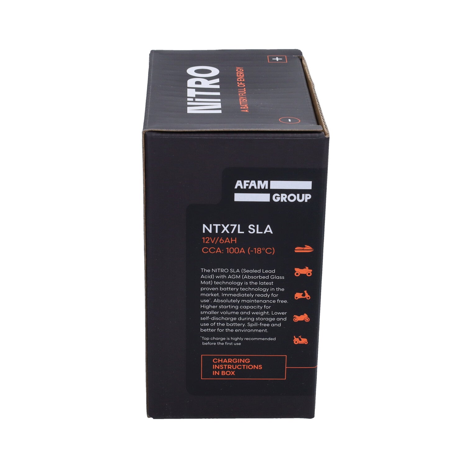 Nitro Accu NTX7L-BS / YTX7L-BS SLA Gel Euro 4/5 Piaggio Liberty I-Get / Primavera / Sprint / Zip 4T