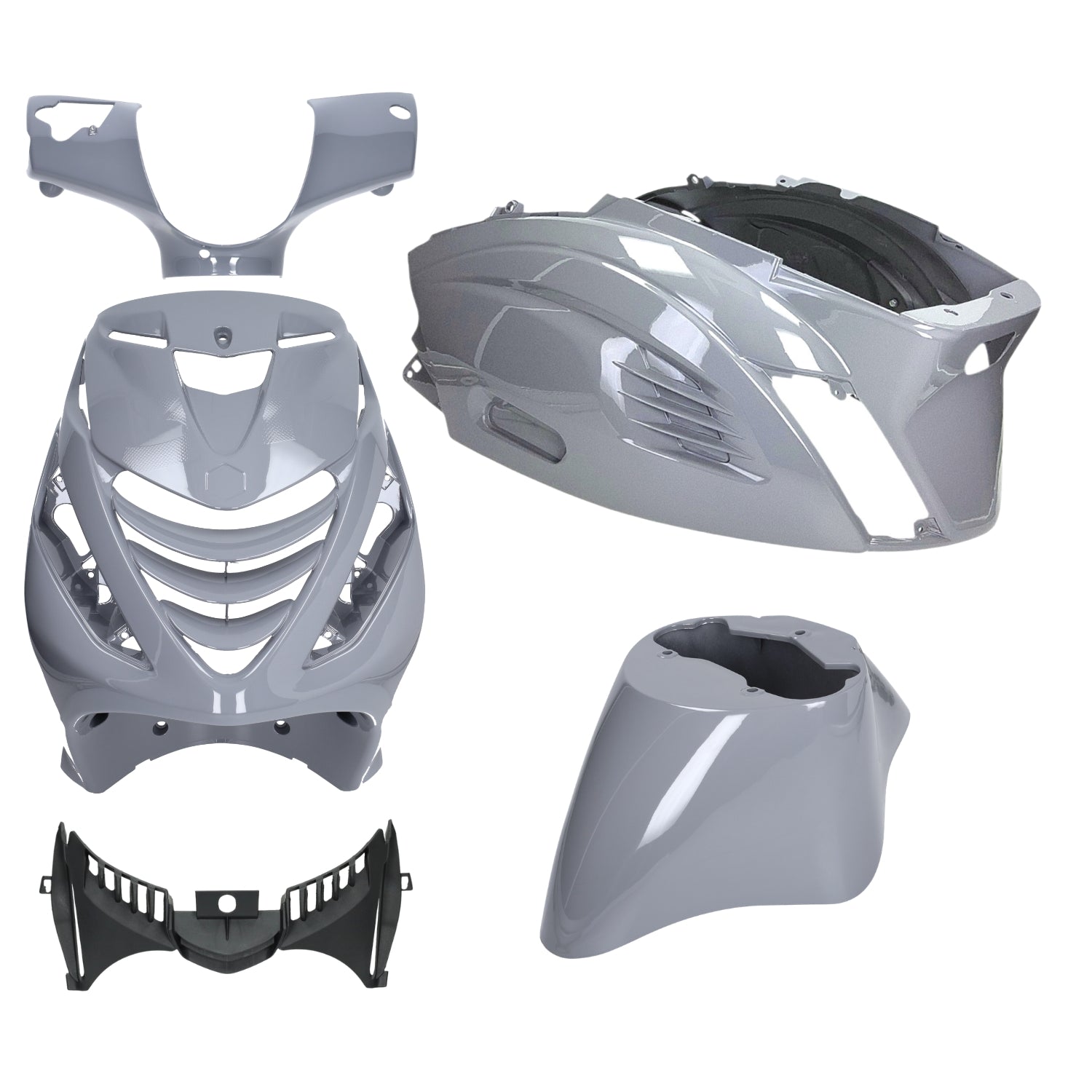 DMP SP RS-1 Air Kappenset 5-delig Nardo Grijs Glans Piaggio Zip 100 / 125 / Zip 2000