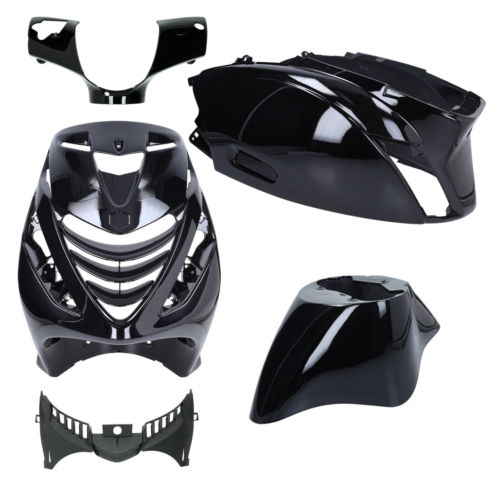 Kappenset DMP SP EVO-1 Zwart Glans 5-delig Piaggio Zip 2000 / Zip 100 / 125