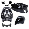 Kappenset DMP SP EVO-1 Zwart Glans 5-delig Piaggio Zip 2000 / Zip 100 / 125