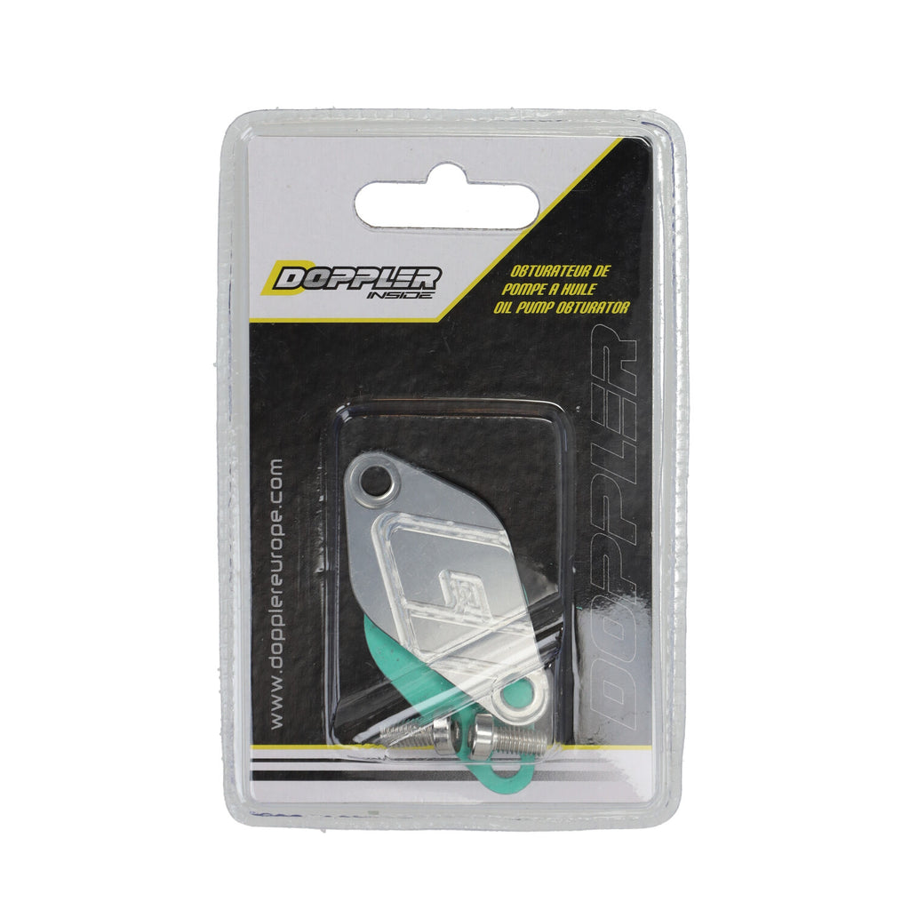 Doppler Oliepomp Afdekplaat V2 Zilver Derbi Senda / Minarelli AM6