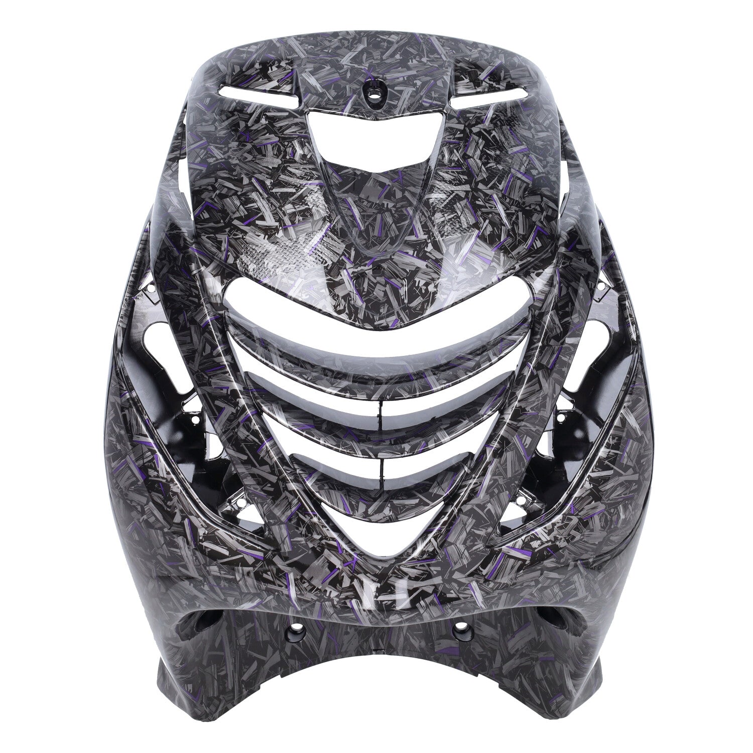 Kappenset DMP Model SP EVO-1 Forged Flakes Zwart/Zilver/Paars Glans 5-delig Piaggio Zip 100/125 / Zip2000