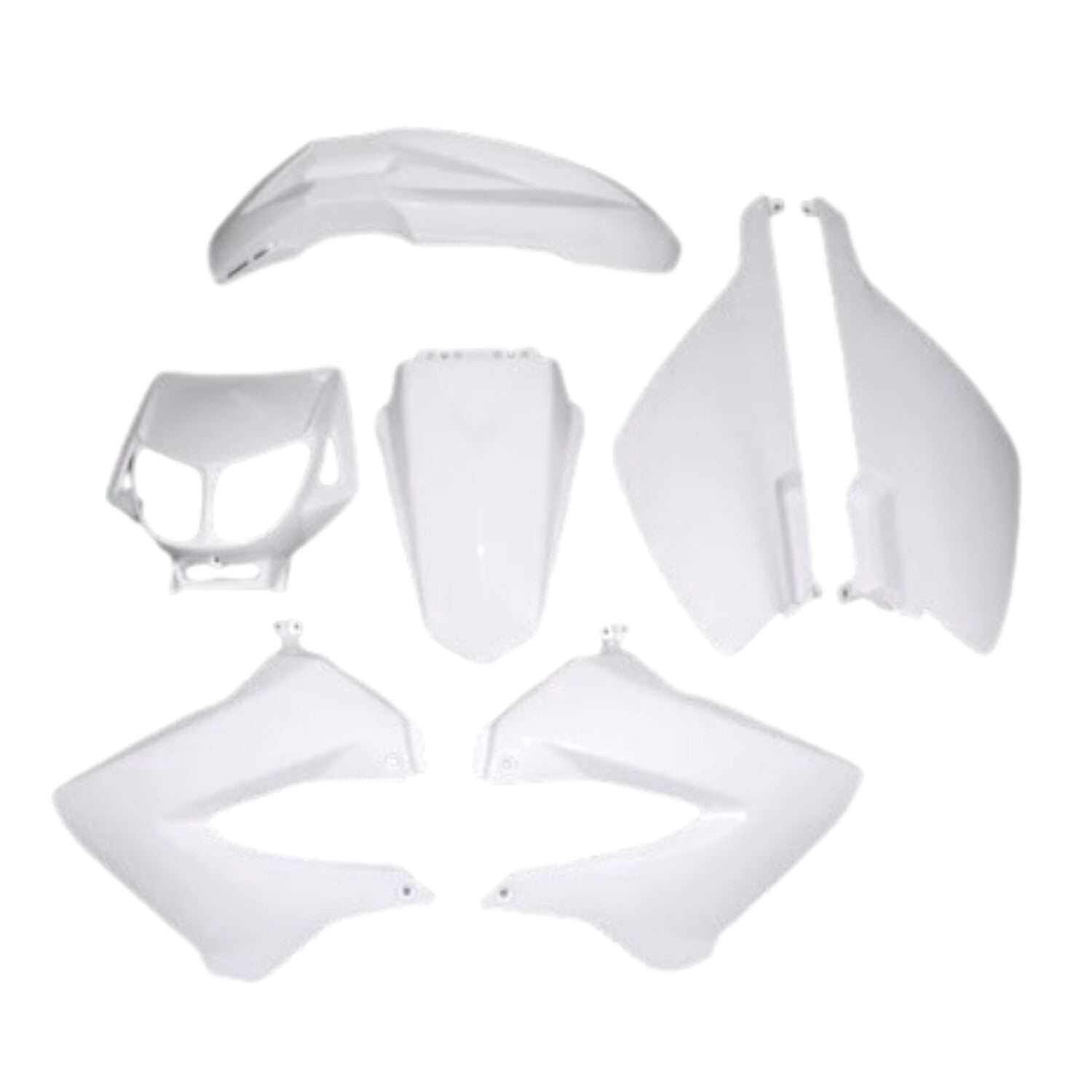 Kappenset / Plastics Set Wit 7-delig Derbi Senda / X-Race / X-Treme