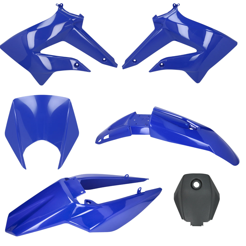 Kappenset / Plastics Set Blauw 6-delig Derbi Senda DRD / X-Treme / Gilera SMT / RCR