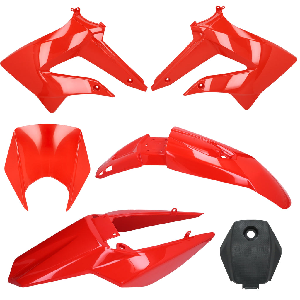 Kappenset / Plastics Set Rood 6-delig Derbi Senda DRD / X-Treme / Gilera SMT / RCR