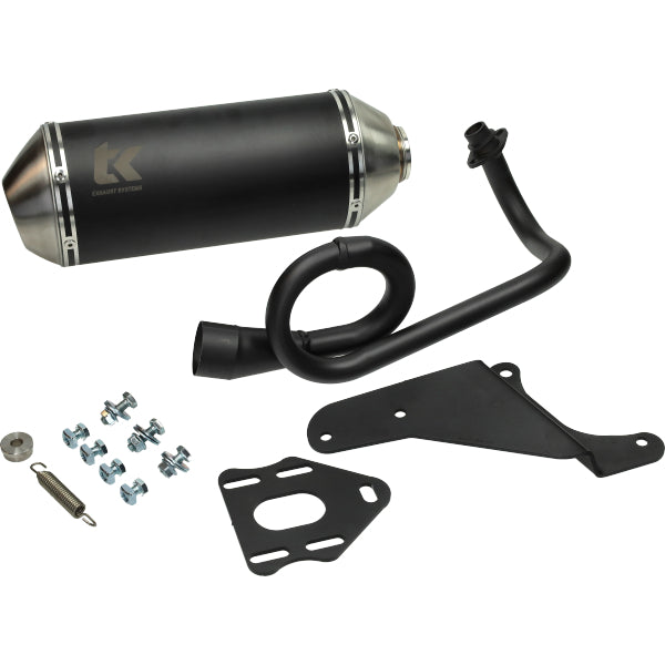 Turbokit GMAX Ovaal Uitlaat Euro 2 Piaggio Zip 4T 2V Zwart/Aluminium  Prijs