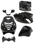 DMP SP RS-1 Air Kappenset 5-delig Glans Zwart Piaggio Zip 100 / 125 / Zip 2000