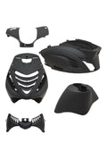 DMP SP RS-1 Air Kappenset 5-delig Mat Zwart Piaggio Zip 100 / 125 / Zip 2000