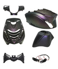 Power1 SP Kappenset 6-delig Cameleon Mat 24 + LED Piaggio Zip 100 / 125 / Zip 2000