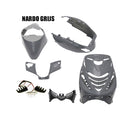 Power1 SP Kappenset 6-delig Nardo Grijs Glans + LED Piaggio Zip 100 / 125 / Zip 2000