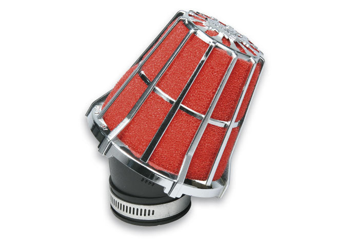 Malossi Powerfilter 45° Conisch 28mm Chroom/Rood Universeel