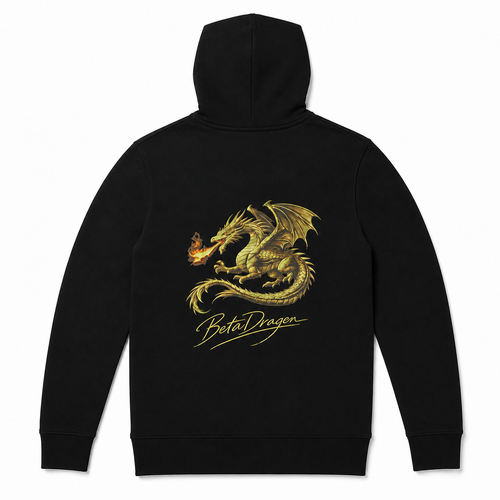 BetaDragon Hoodie – Black & Gold