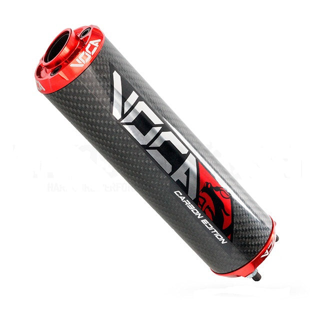 Einddemper Voca Bestia CNC Carbon Rood
