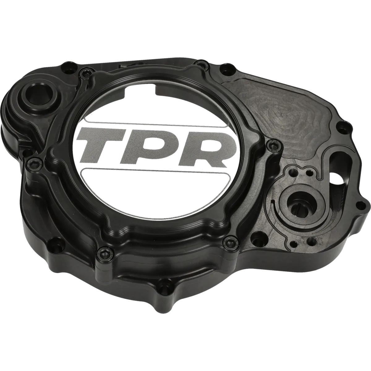 TPR Factory CNC transparante koppelingsdeksel zwart Minarelli AM6